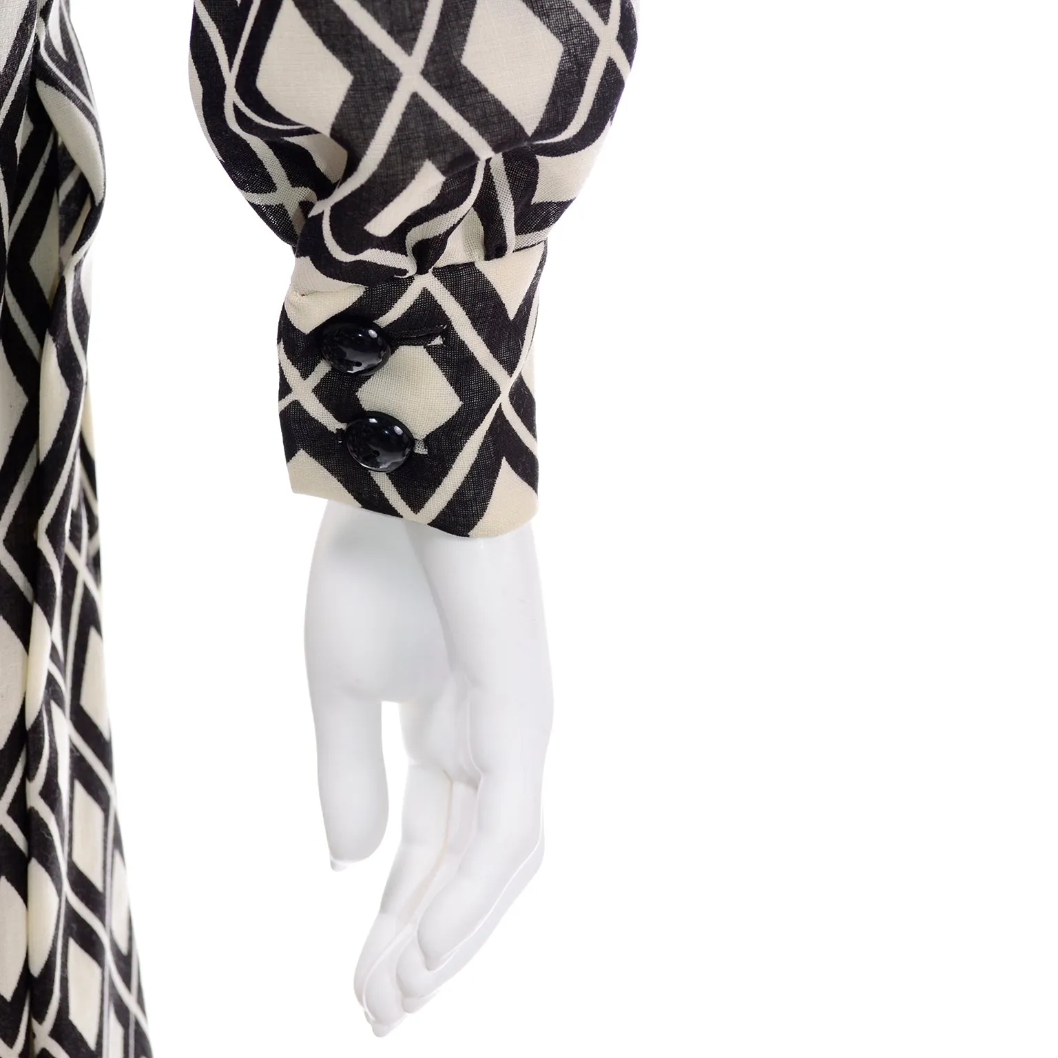 Vintage Valentino Brown & White Dress W Belt From Late 1960s Early 1970s