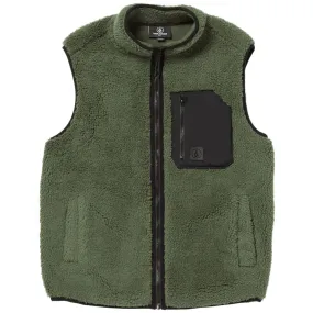 Volcom Muzzer Fuzzar Vest Jacket - Squadron Green