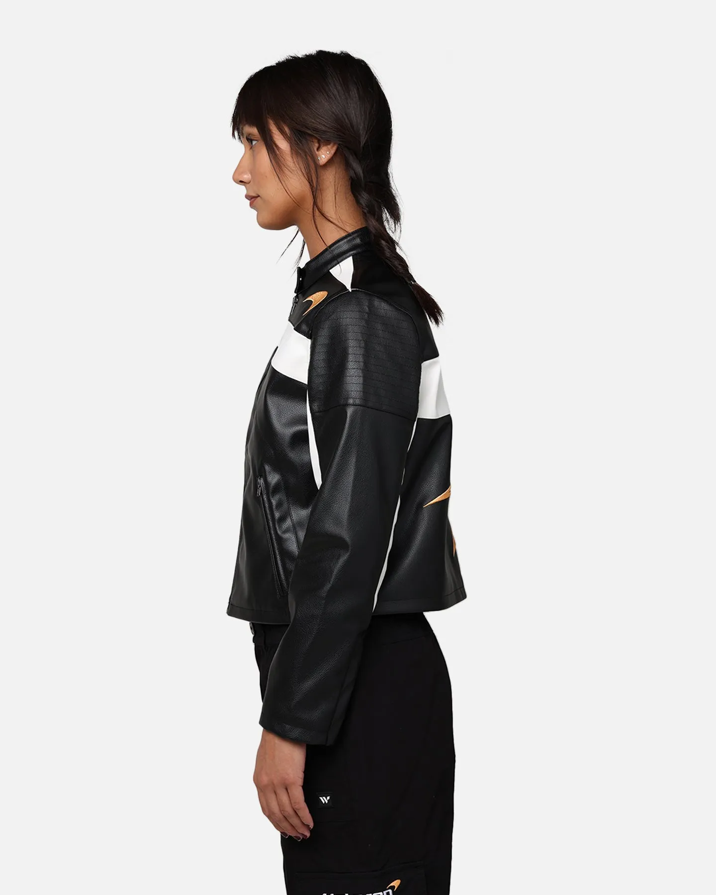 We Are The Wild Collective X McLaren Women's Crop Racing Jacket Black