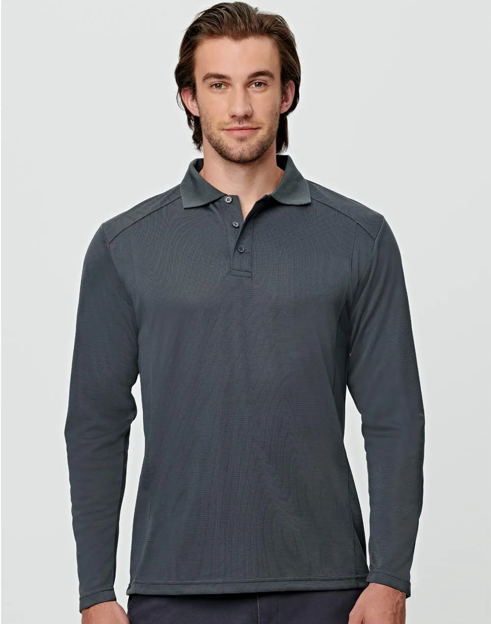 Winning Spirit Lucky Bamboo Long Sleeve Polo Mens (PS89)