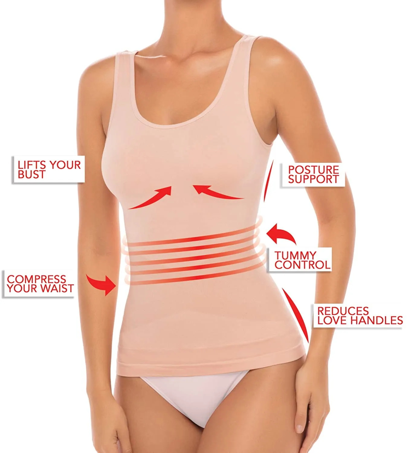 Women's Comfy Smoothing Seamless Shaping Tank Top Shapewear