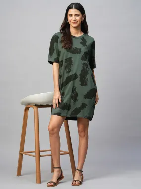 Women's Cotton Moss Regular Fit Dress