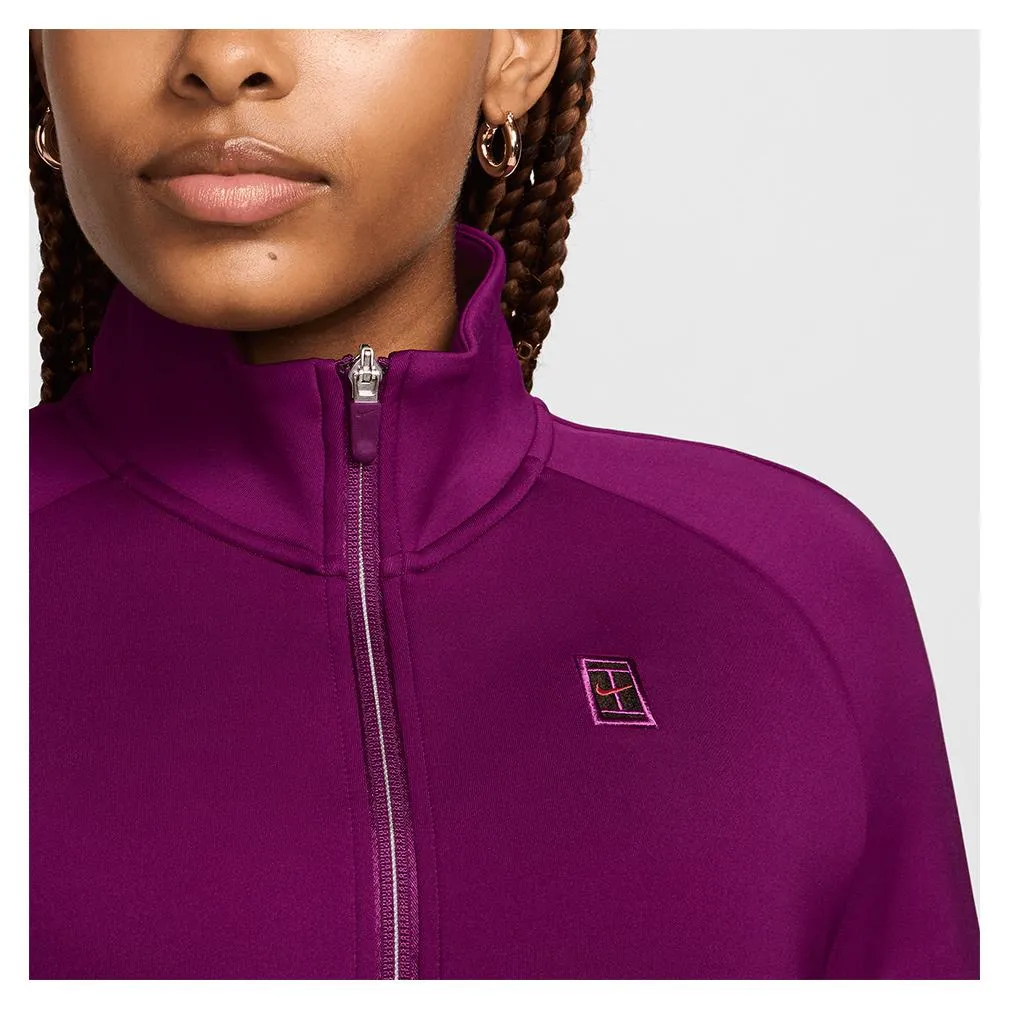 Womens Court Heritage Full-Zip Tennis Jacket Sangria