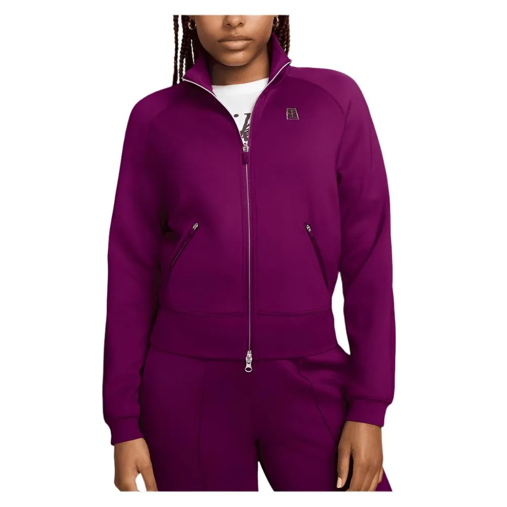 Womens Court Heritage Full-Zip Tennis Jacket Sangria