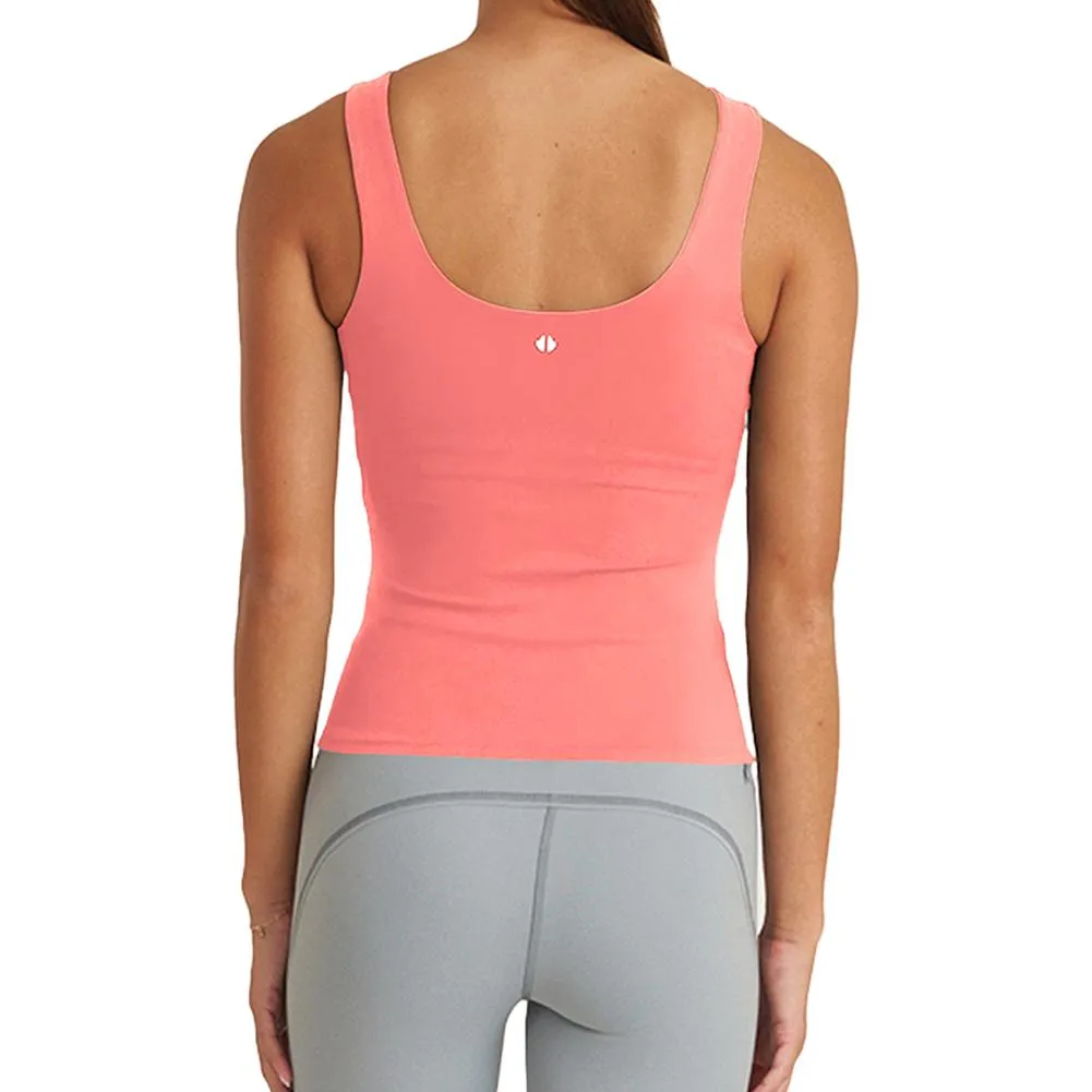 Women's Endure U-Neck Tennis Tank with Bra Flamingo