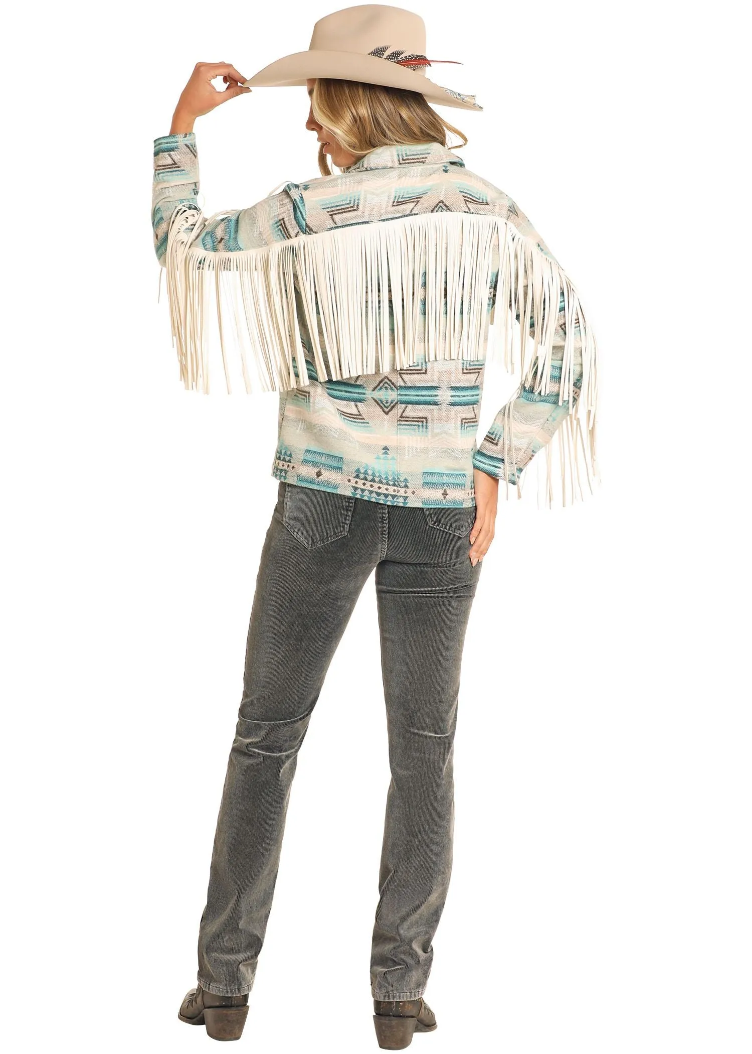 Women's Rock & Roll Aztec Blazer W/ Fringe