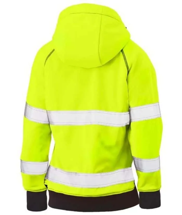 Womens Taped Hi Vis Fleece Hoodie