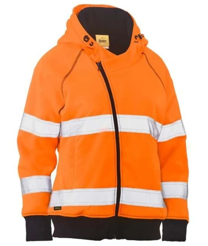 Womens Taped Hi Vis Fleece Hoodie