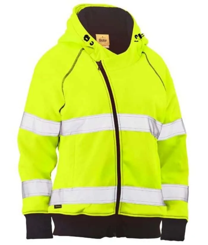 Womens Taped Hi Vis Fleece Hoodie