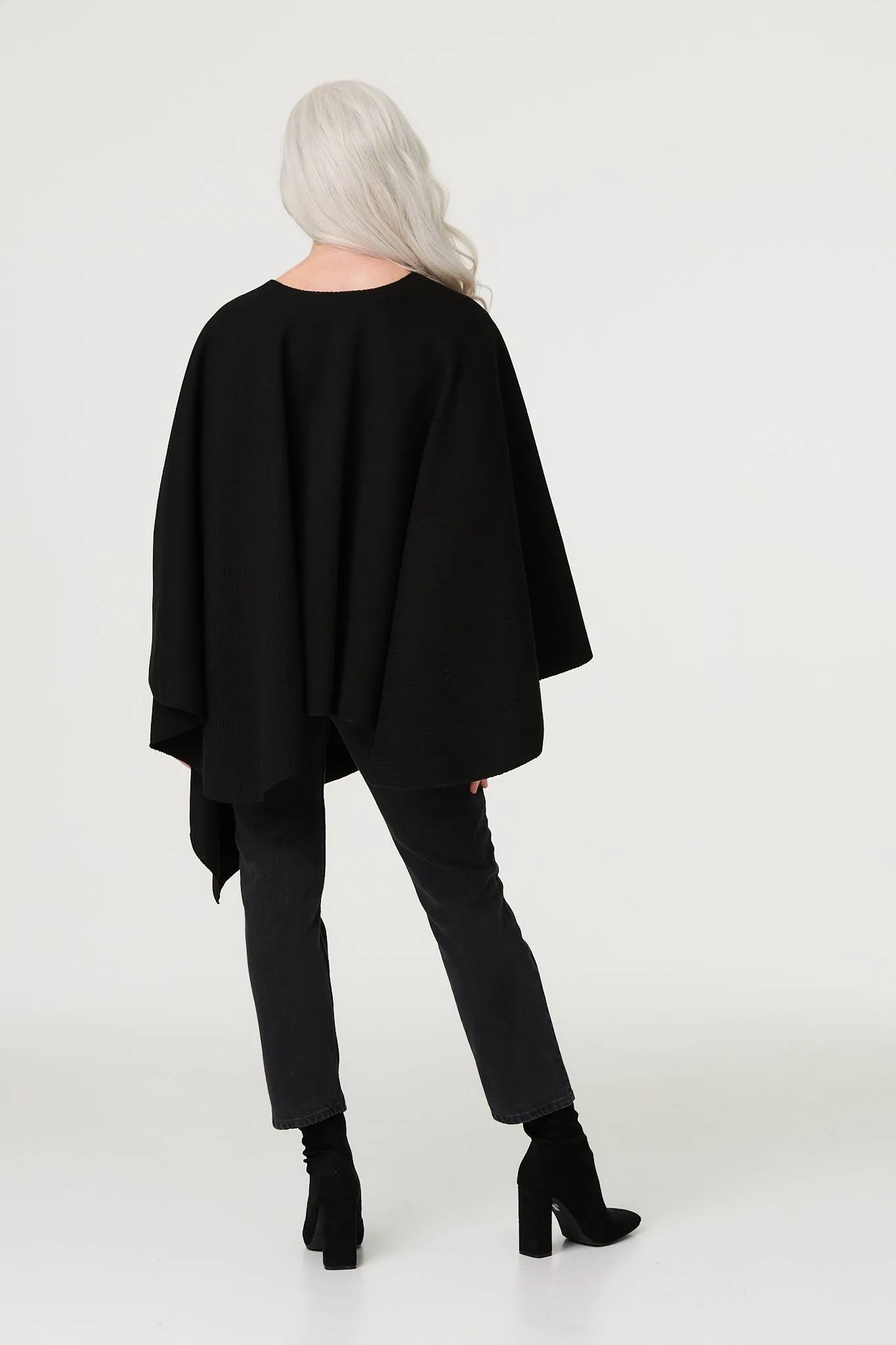 Wrap Front Asymmetric Cape Coat